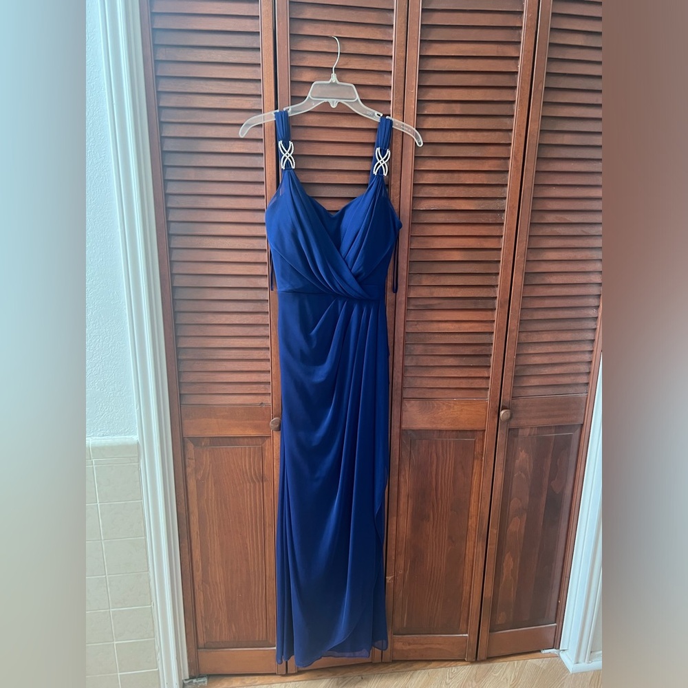 Royal blue wedding guest formal gown or dress
